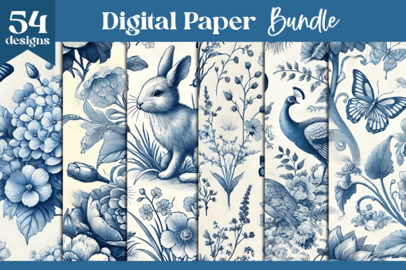Blue Toile Chinoiserie Digital Paper: A Designer's Guide