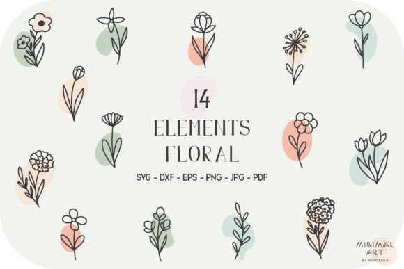 Bring Nature's Charm to Your Projects with Hand-Drawn Florals