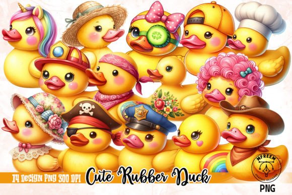 Charming Rubber Duck Clipart: Your Go-To for Playful Designs