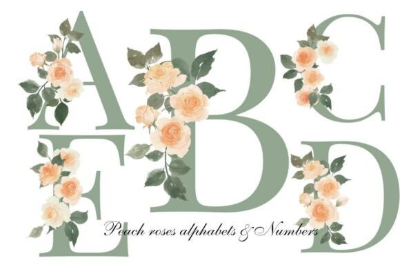 Designing with a Botanical Touch: The Sage Green Floral Alphabet