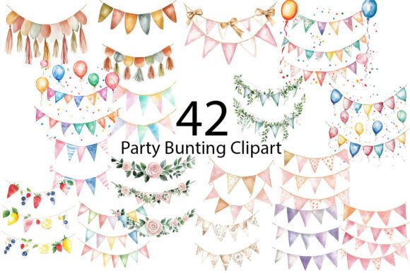Party Bunting Sublimation Clipart: Your Design Toolkit