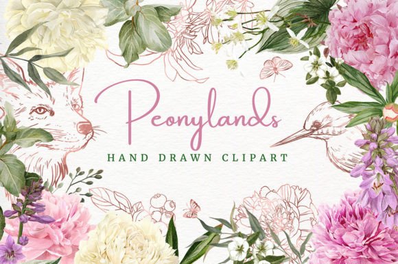 Peony Land: A Hand-Painted Toolkit for Enchanting Designs