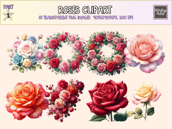 Roses Clipart: Weave Timeless Floral Elegance into Every Design