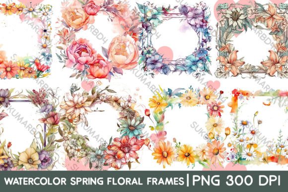 Spring in Your Hands: Using Watercolor Floral Frames