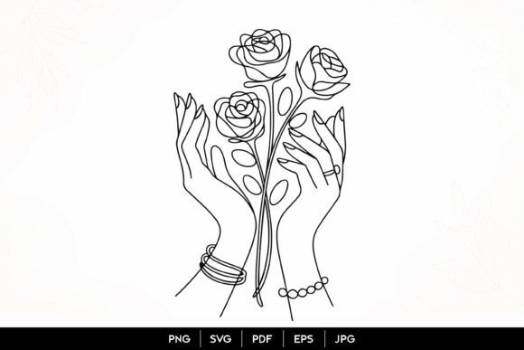 The Timeless Appeal of Rose Hands Line Art