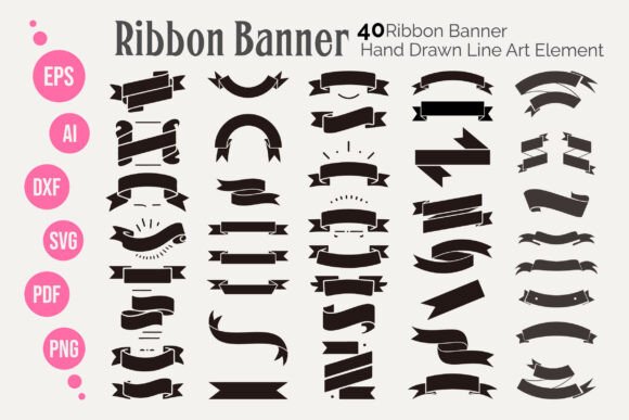 Timeless Design Elements: The 50 Ribbon Banner SVG Bundle