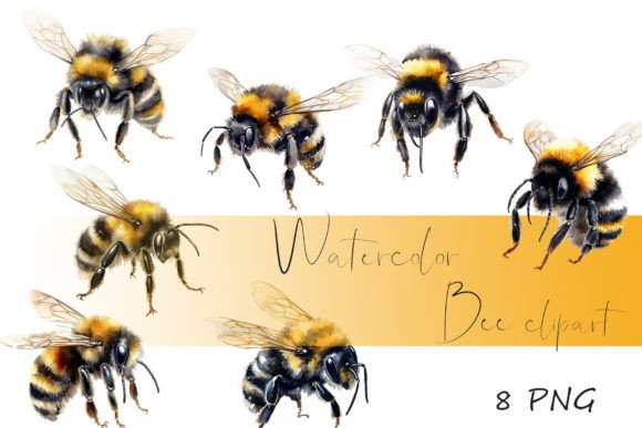 Watercolor Bumblebee Clipart: A Whimsical Touch for Your Creative Projects