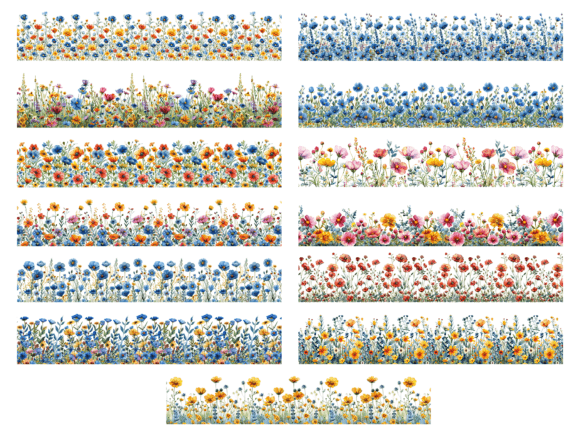 Watercolor Wildflower Borders for a Soft, Organic Aesthetic