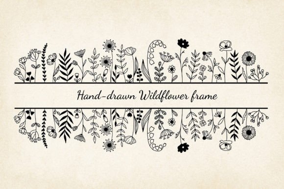 Wildflower Split Frame SVG: Your Go-To Design Element